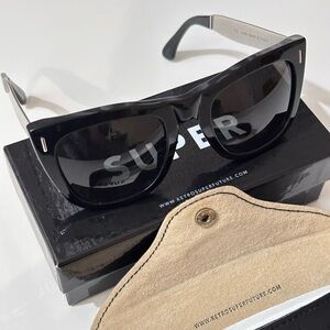 Retrosuperfuture Classic Francis Silver Black Sunglasses